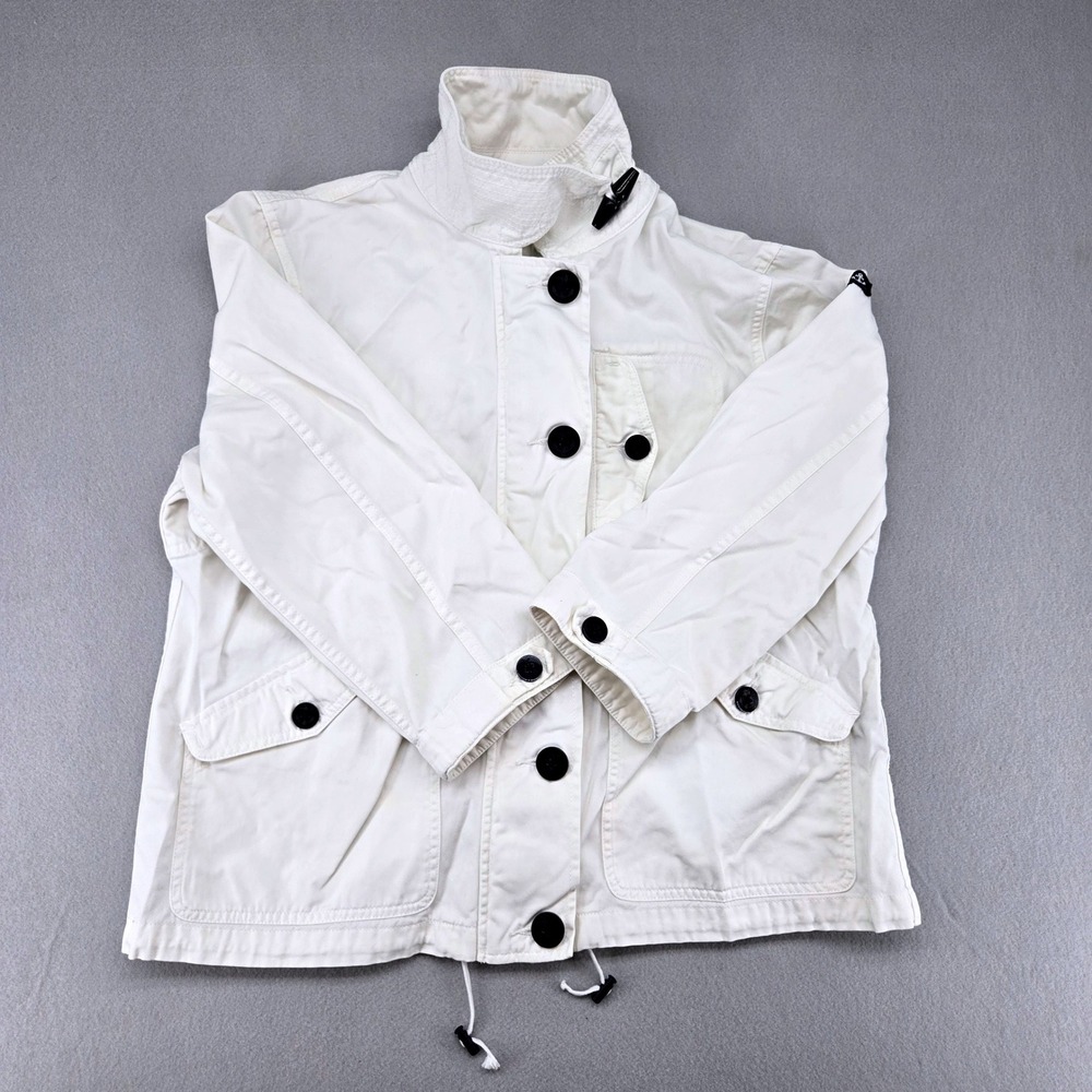 Lauren Jeans Co Ralph Lauren‎ White Nautical Embroidered Deck Jacket M Vintage